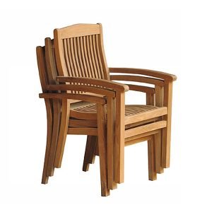 Teak Stacking Armchairs TOTST003 - Wholesale Teak wooden chairs