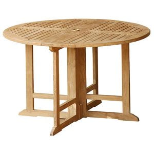 round teak dining table